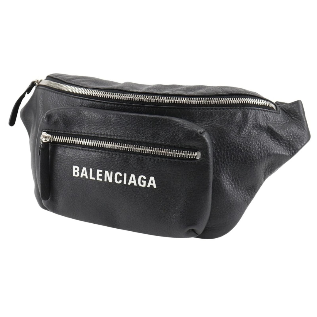balenciaga waist bag i sort læder