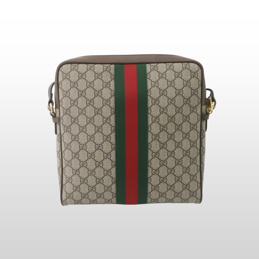Gucci Ophidia Messenger Crossbody taske set bagfra med rød-grøn stribe – Reluxe.dk