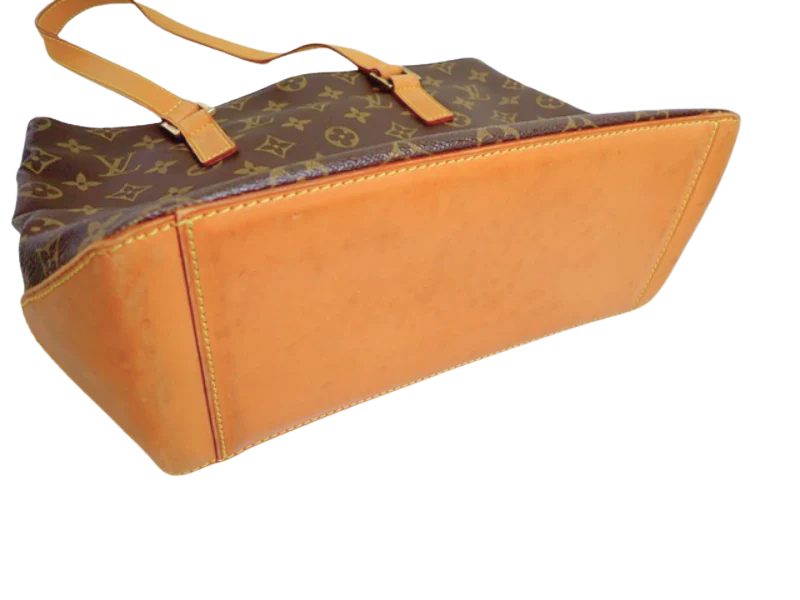 Louis Vuitton Cabas Piano monogram canvas – vachetta-læder med smuk patina