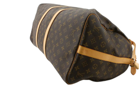 Louis Vuitton Keepall 55 Bandoulière – stor rejsetaske med skulderrem og ikonisk monogramprint