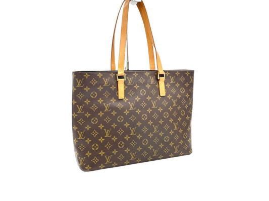 Preloved Louis Vuitton Luco Tote monogram – klassisk dame shopper i brunt lærred med ikonisk LV-mønster