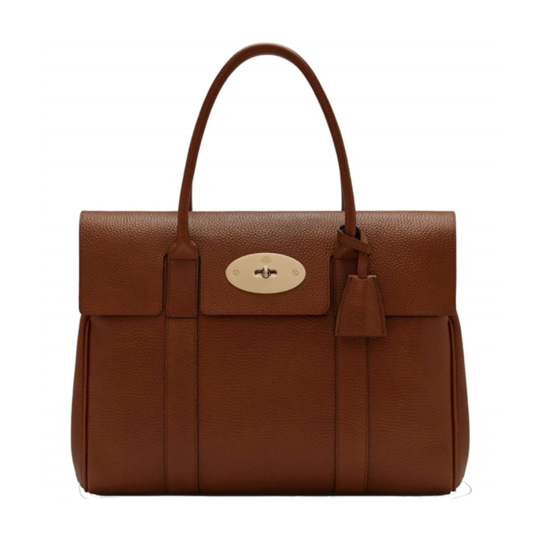 Mulberry Bayswater i brunt læder – klassisk britisk luksustaske preloved hos Reluxe.dk