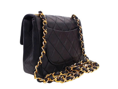 ægte chanel mini sort bagfra preloved