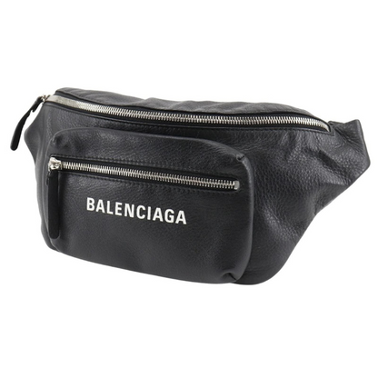 balenciaga waist bag i sort læder