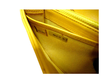Bring Your Own Sunshine – Chanel Classic Flap Pung i gult Lammeskind med Sølvhardware
