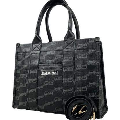 Frontbillede af Balenciaga 2‑Way Tote i sort PVC, preloved stand