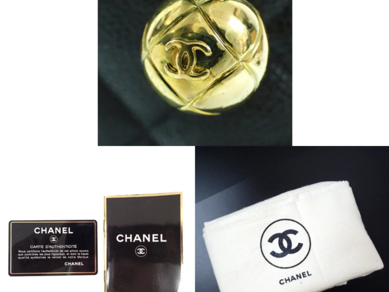 Secondhand Chanel Camera Caviar detaljer og tilbehør