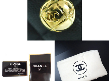 Secondhand Chanel Camera Caviar detaljer og tilbehør
