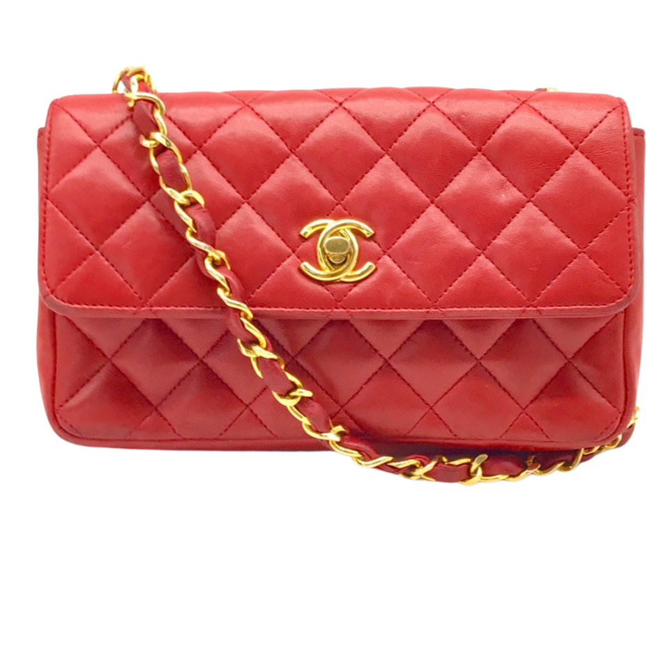 Chanel Matelassé rød – set forfra