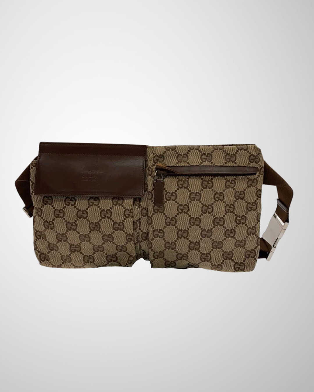 Gucci GG Supreme Belt Bag – forside med dobbelt lynlås