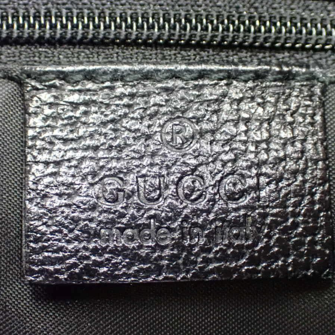 Gucci Jackie taske sort canvas – interiør og logo