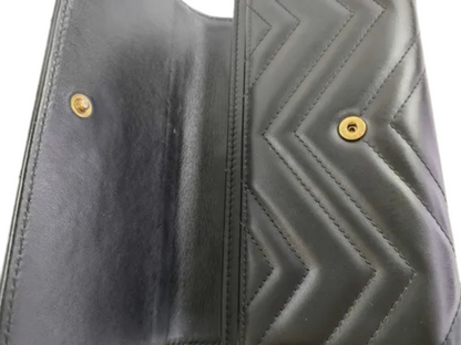 Gucci Marmont pung sort chevron – åbnet 