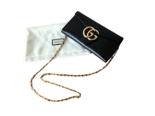 Gucci Marmont pung sort – kæde og dustbag