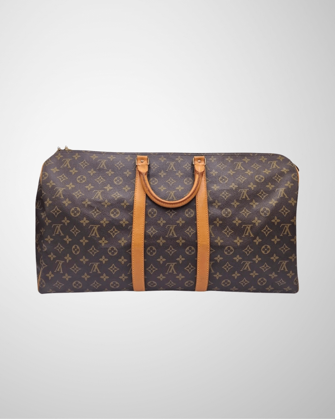 Louis Vuitton Keepall 55 preloved rejsetaske i monogram canvas