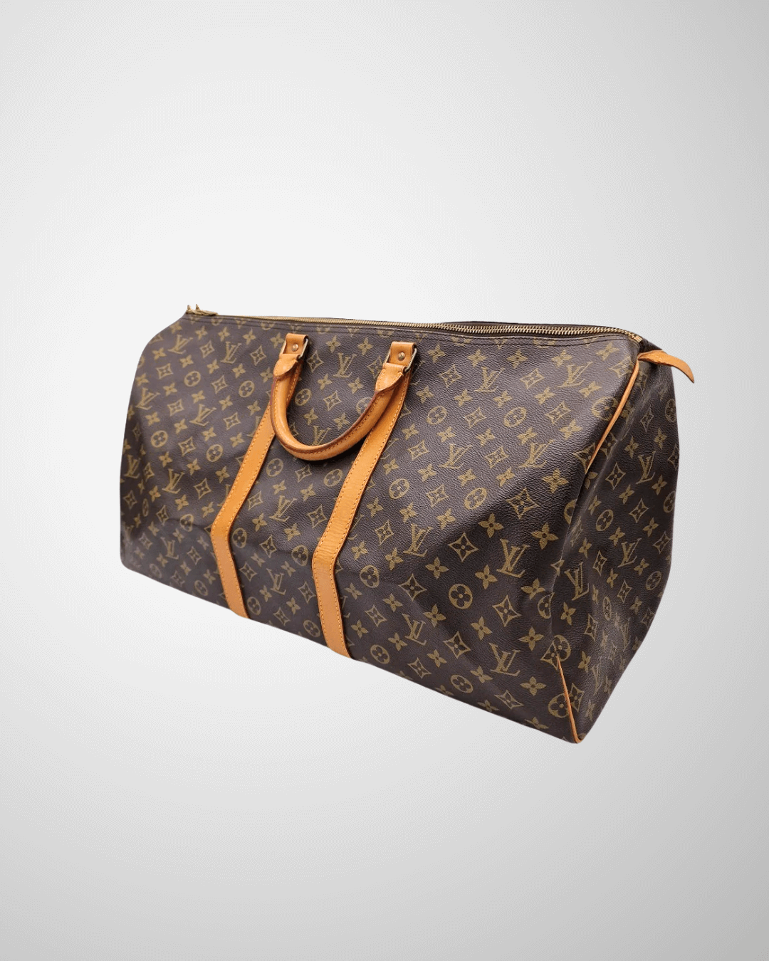 Sideprofil af Louis Vuitton Keepall 55 weekendtaske