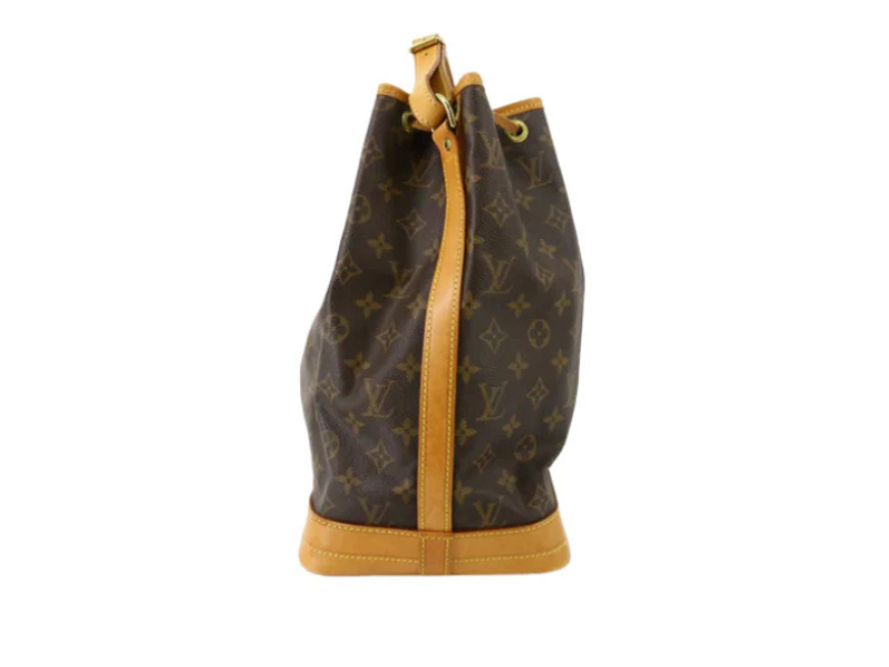 Louis Vuitton Monogram Noé – sideprofil med luksuriøse syninger og klassisk LV-design