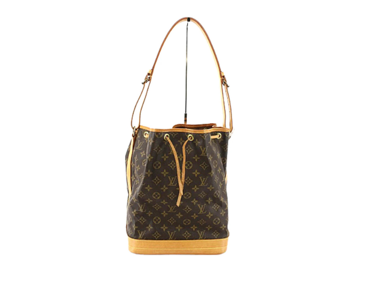 Louis Vuitton Noé bucket bag i monogram canvas med vachetta-læder – preloved luksustaske hos Reluxe.dk