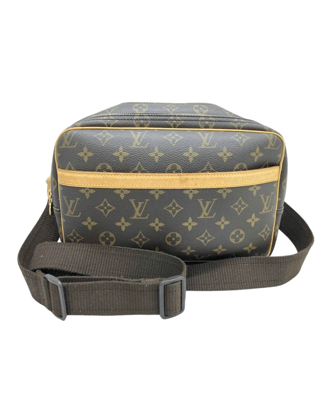Louis Vuitton Reporter PM Monogram Canvas med klassisk design og rummeligt rum.