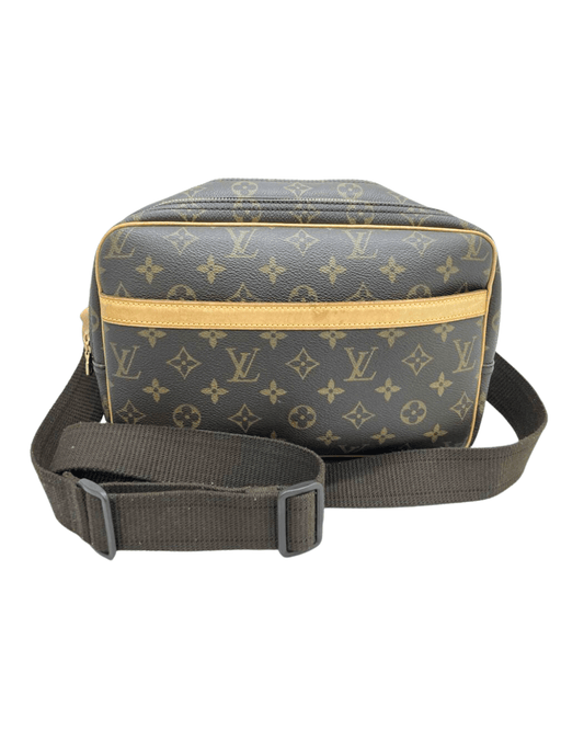 Louis Vuitton Reporter PM Monogram Canvas med klassisk design og rummeligt rum.