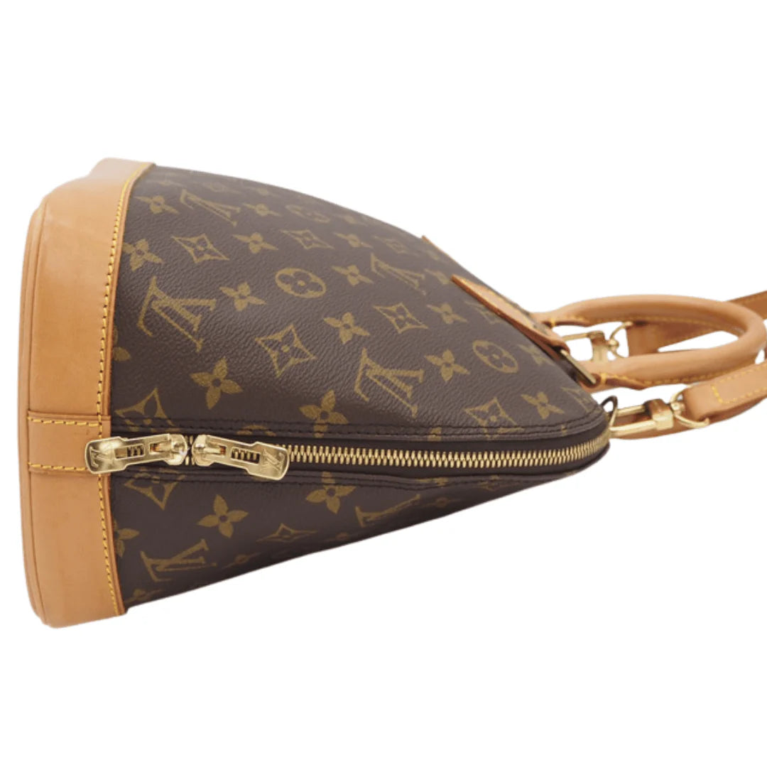 Louis Vuitton Alma MM monogram – låsedetalje 