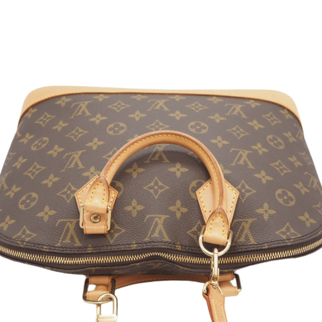 Louis Vuitton Alma MM monogram – Vachetta-læderhåndtag