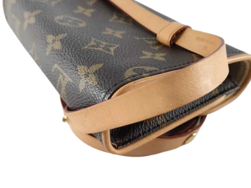Louis Vuitton Pochette Florentine monogram – Vachetta-læderbælte detalje