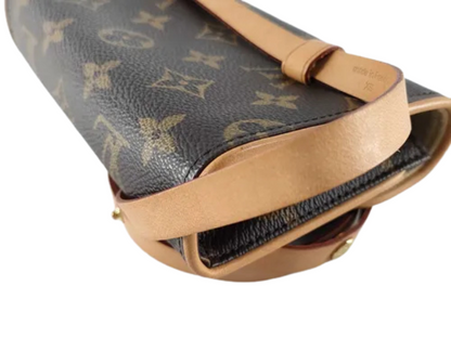 Louis Vuitton Pochette Florentine monogram – Vachetta-læderbælte detalje